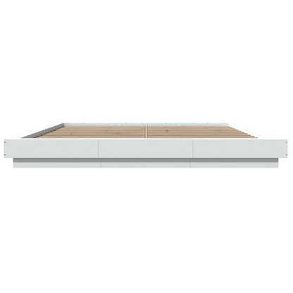 Giroletto con Luci LED Bianco 200x200 cm in Legno Multistrato | homemem39