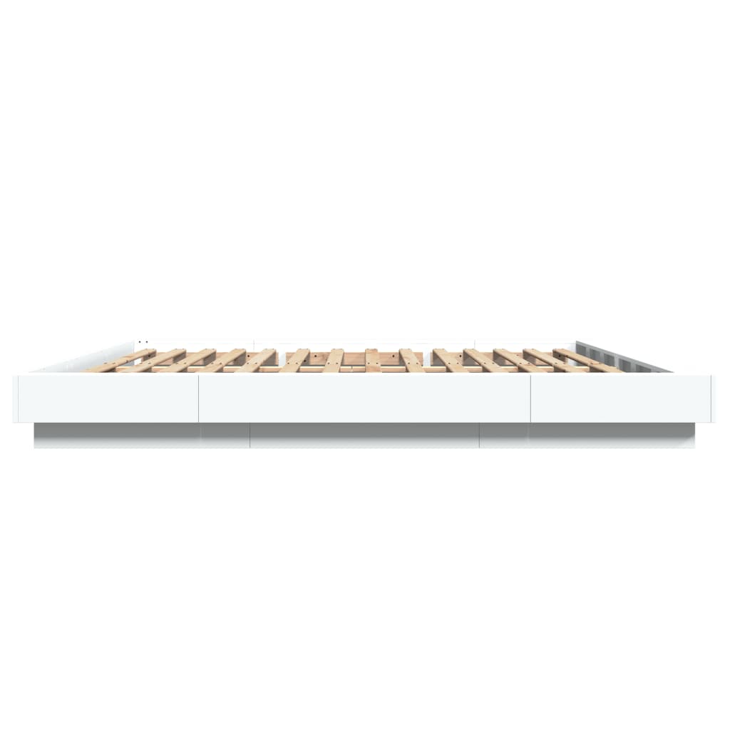 Giroletto con Luci LED Bianco 200x200 cm in Legno Multistrato | homemem39