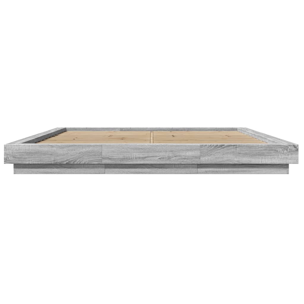 Giroletto Luci LED Grigio Sonoma 200x200 cm Legno Multistrato | homemem39