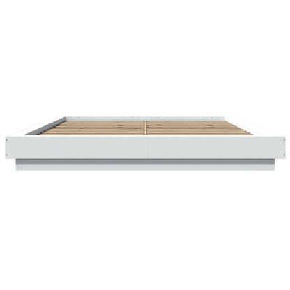 Giroletto con Luci LED Bianco 150x200 cm in Legno Multistrato