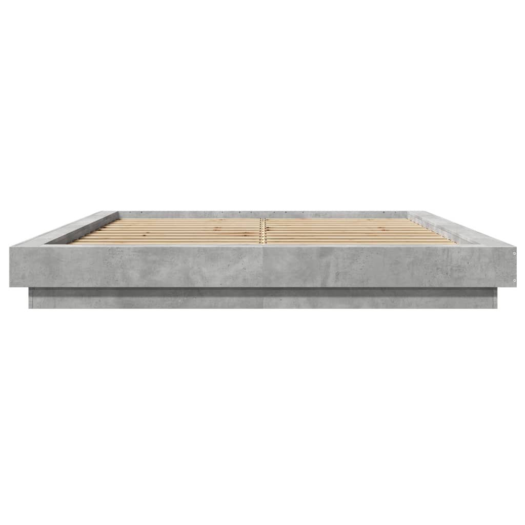 Giroletto Luci LED Grigio Cemento 150x200 cm Legno Multistrato - homemem39