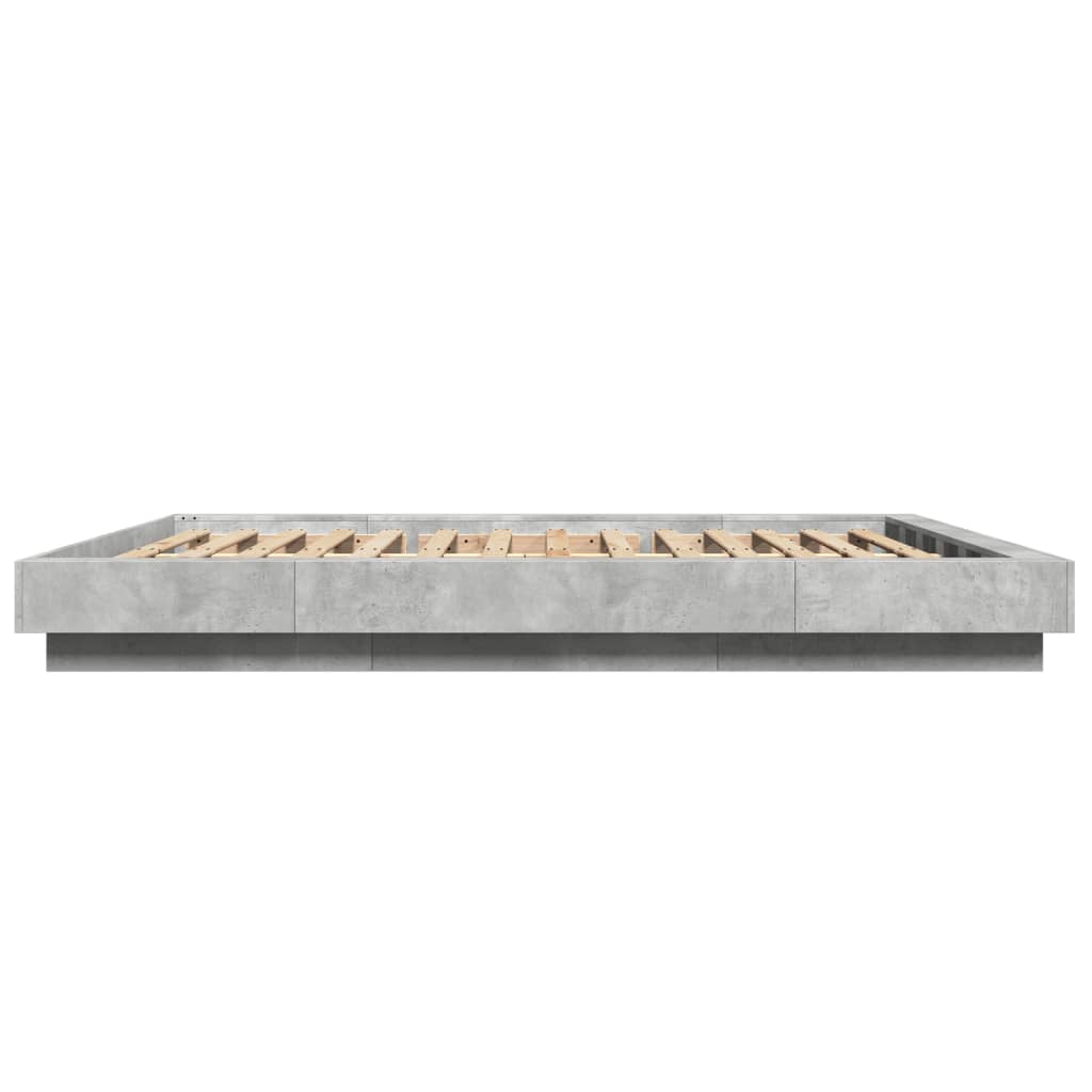 Giroletto Luci LED Grigio Cemento 150x200 cm Legno Multistrato - homemem39