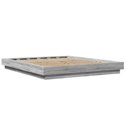 Giroletto Luci LED Grigio Sonoma 150x200 cm Legno Multistrato | homemem39