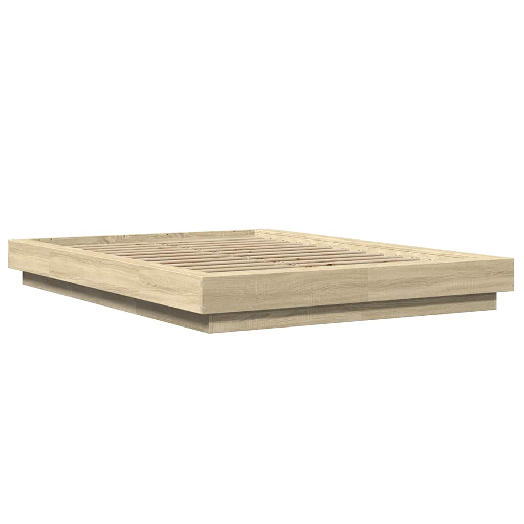 Giroletto Luci LED Rovere Sonoma 140x200 cm Legno Multistrato
