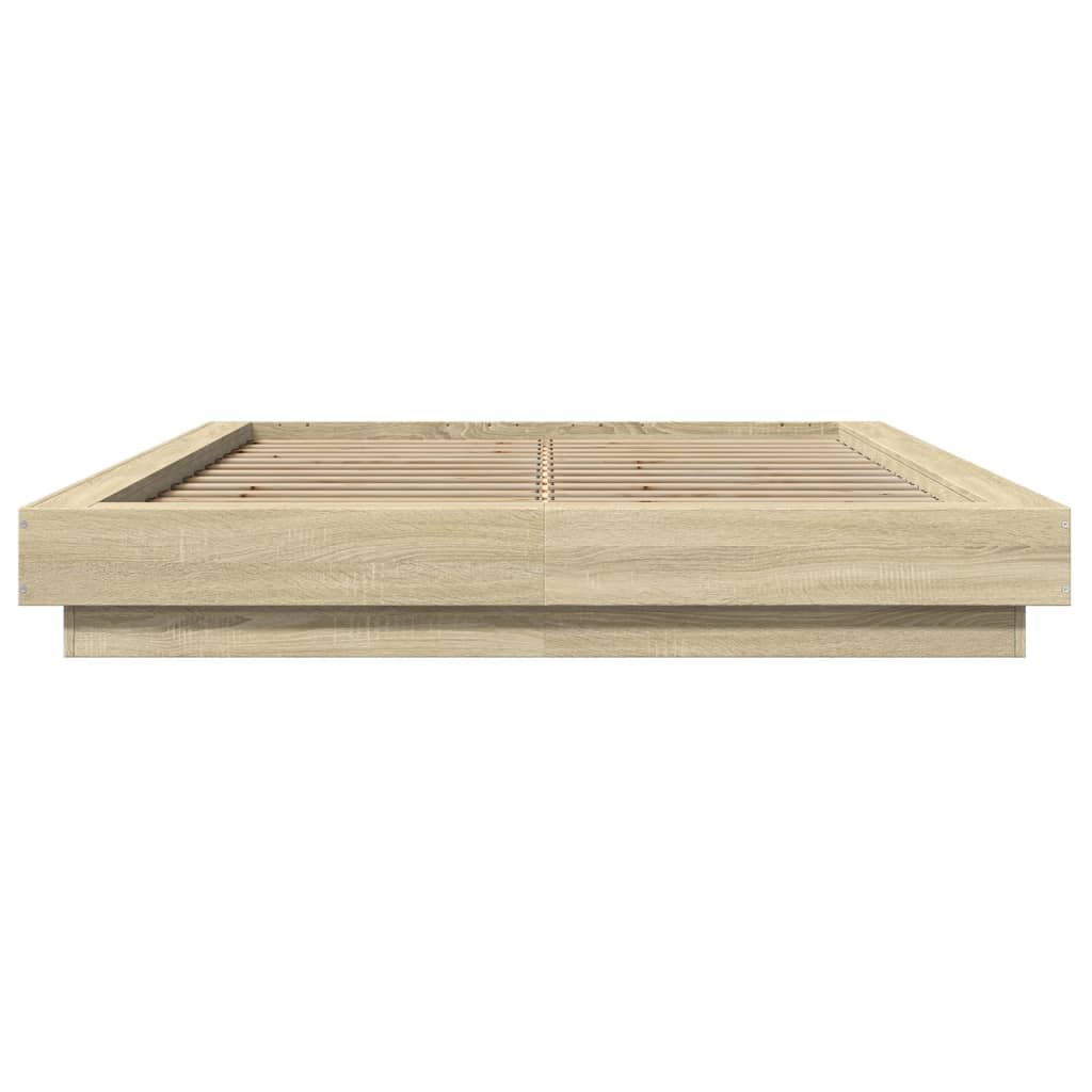 Giroletto Luci LED Rovere Sonoma 120x200 cm Legno Multistrato