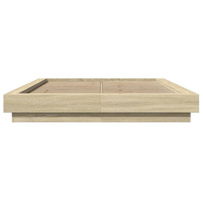 Giroletto Luci LED Rovere Sonoma 120x200 cm Legno Multistrato