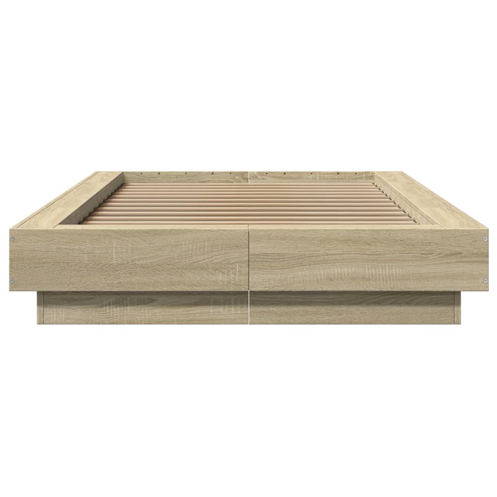 Giroletto Luci LED Rovere Sonoma 100x200cm in Legno Multistrato | homemem39
