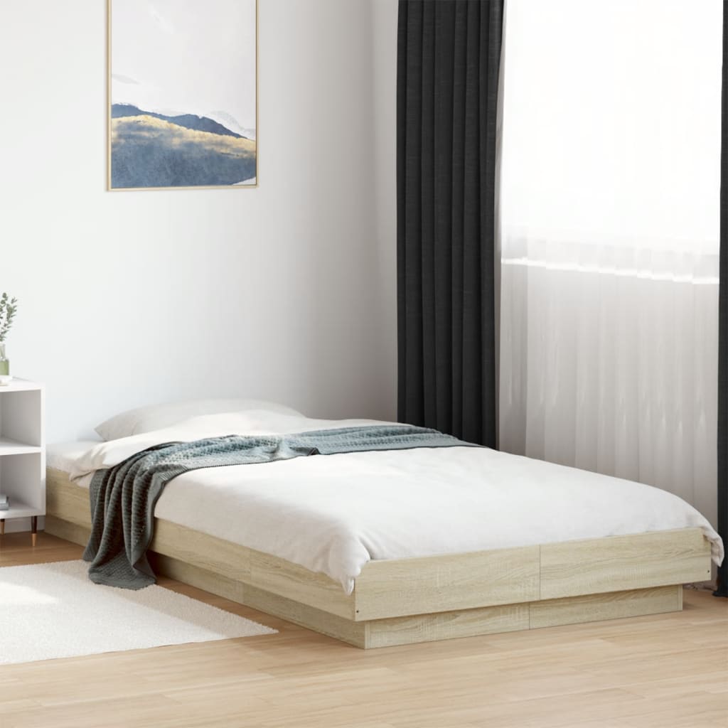 Giroletto Luci LED Rovere Sonoma 100x200cm in Legno Multistrato | homemem39