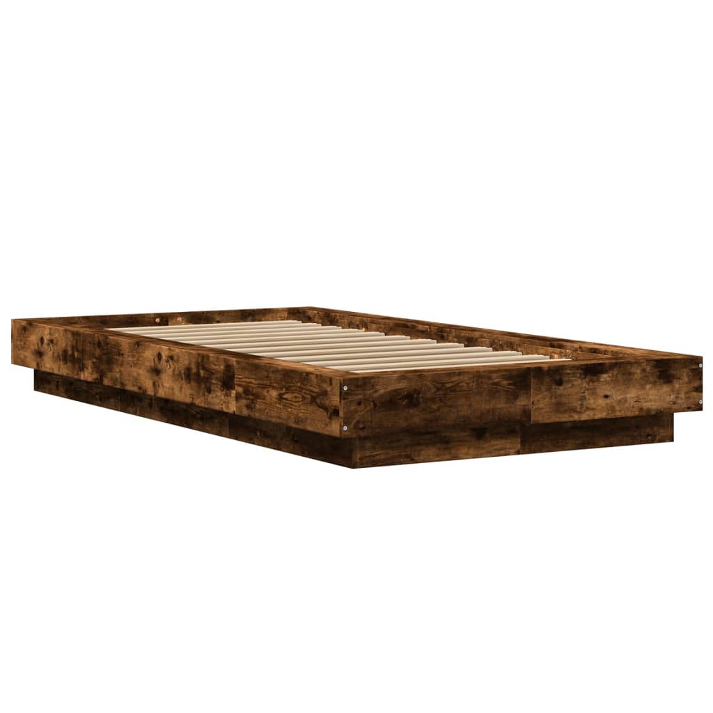Giroletto con Luci LED Rovere Fumo 100x200 cm Legno Multistrato | homemem39