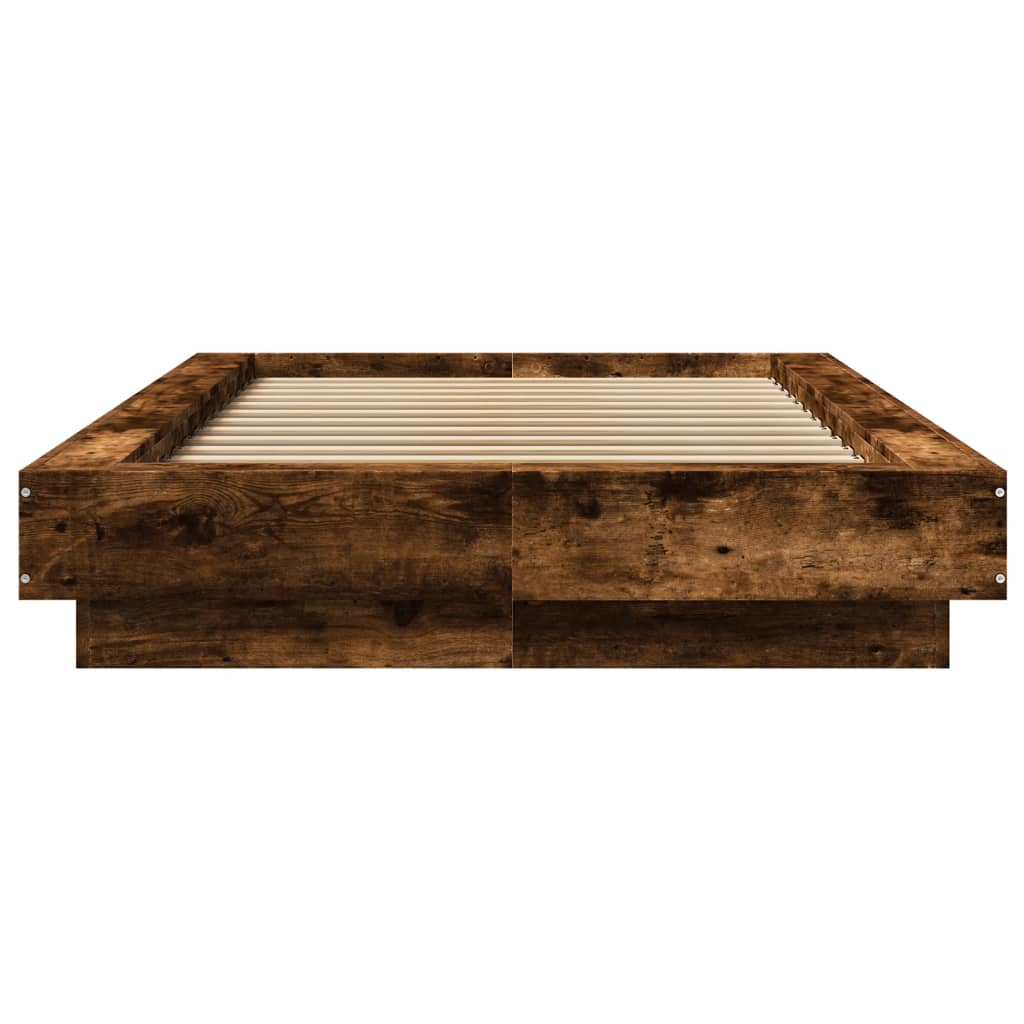 Giroletto con Luci LED Rovere Fumo 100x200 cm Legno Multistrato | homemem39