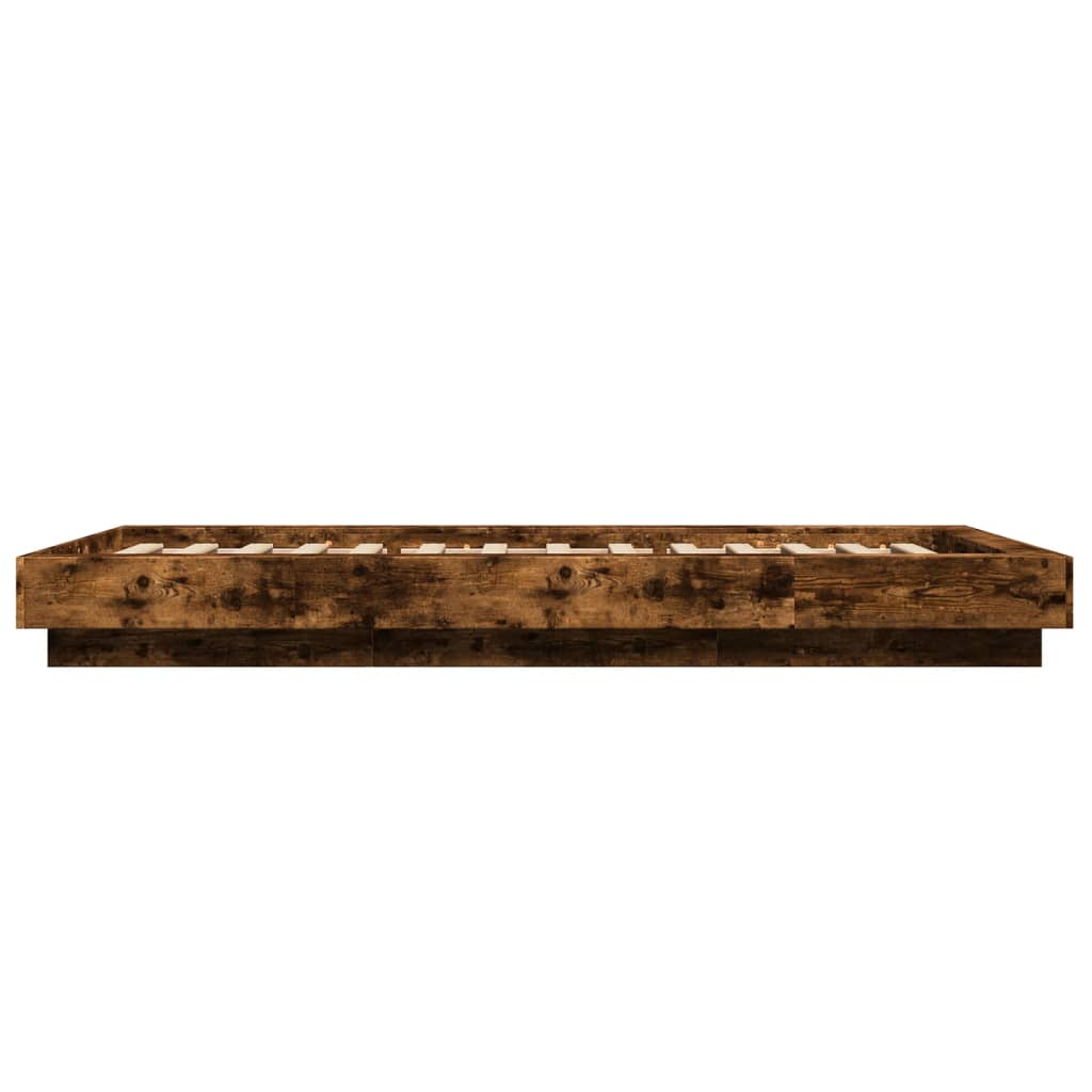 Giroletto con Luci LED Rovere Fumo 100x200 cm Legno Multistrato | homemem39