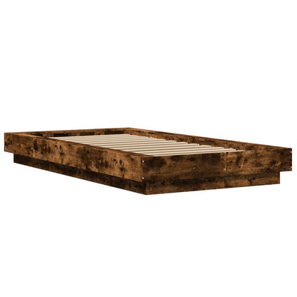 Giroletto con Luci LED Rovere Fumo 100x200 cm Legno Multistrato | homemem39