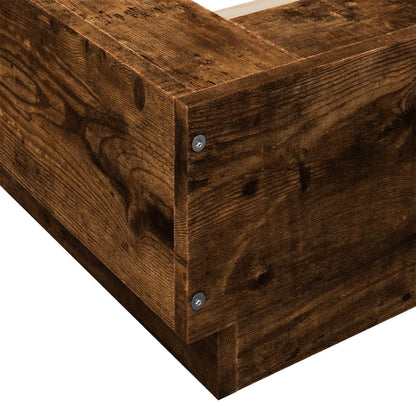 Giroletto con Luci LED Rovere Fumo 100x200 cm Legno Multistrato | homemem39