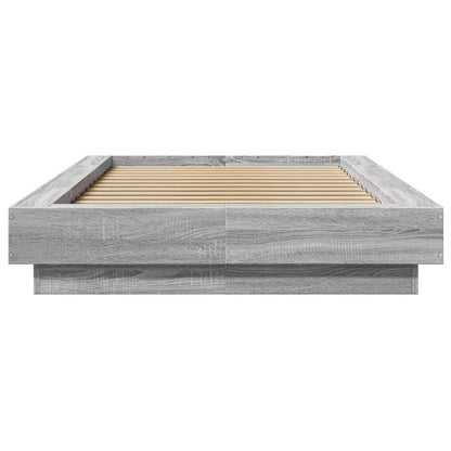 Giroletto Luci LED Grigio Sonoma 100x200cm in Legno Multistrato | homemem39