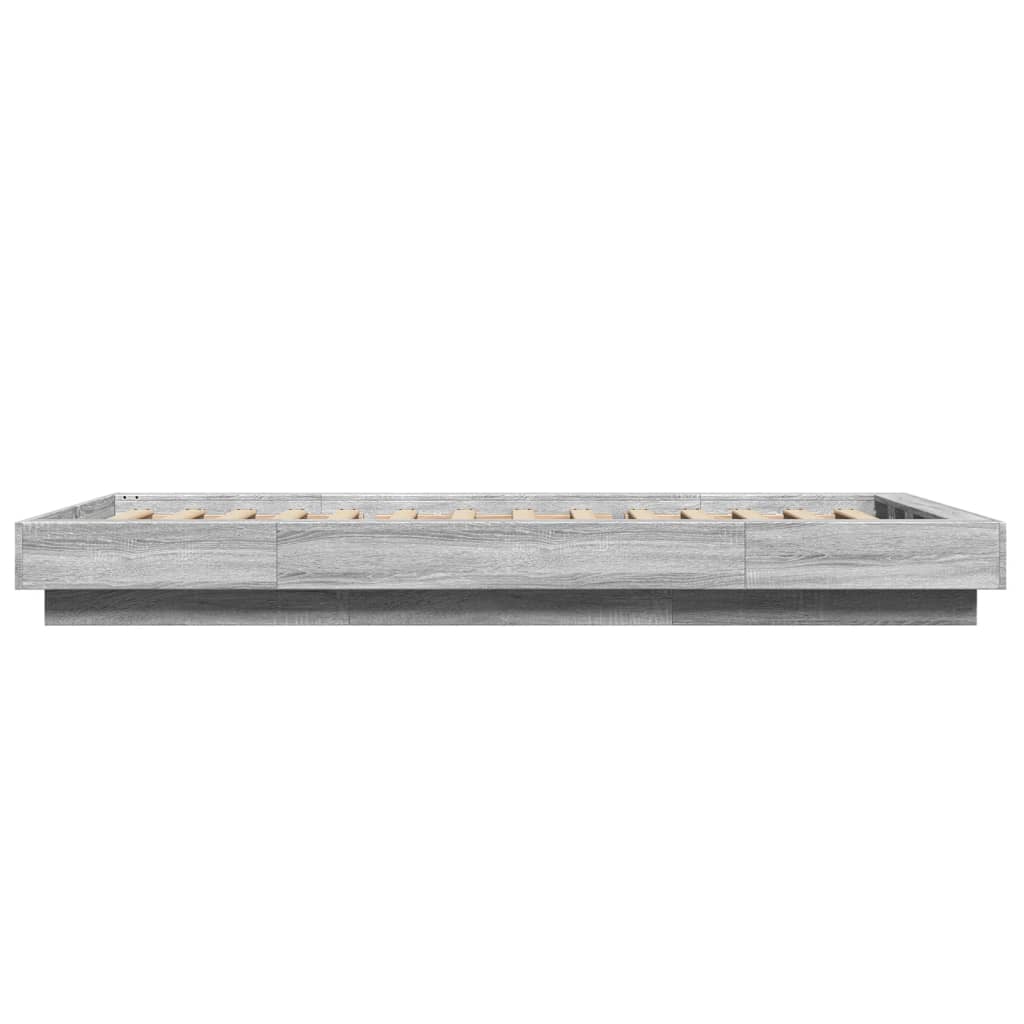 Giroletto Luci LED Grigio Sonoma 100x200cm in Legno Multistrato | homemem39