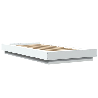 Giroletto con Luci LED Bianco 90x200 cm in Legno Multistrato | homemem39