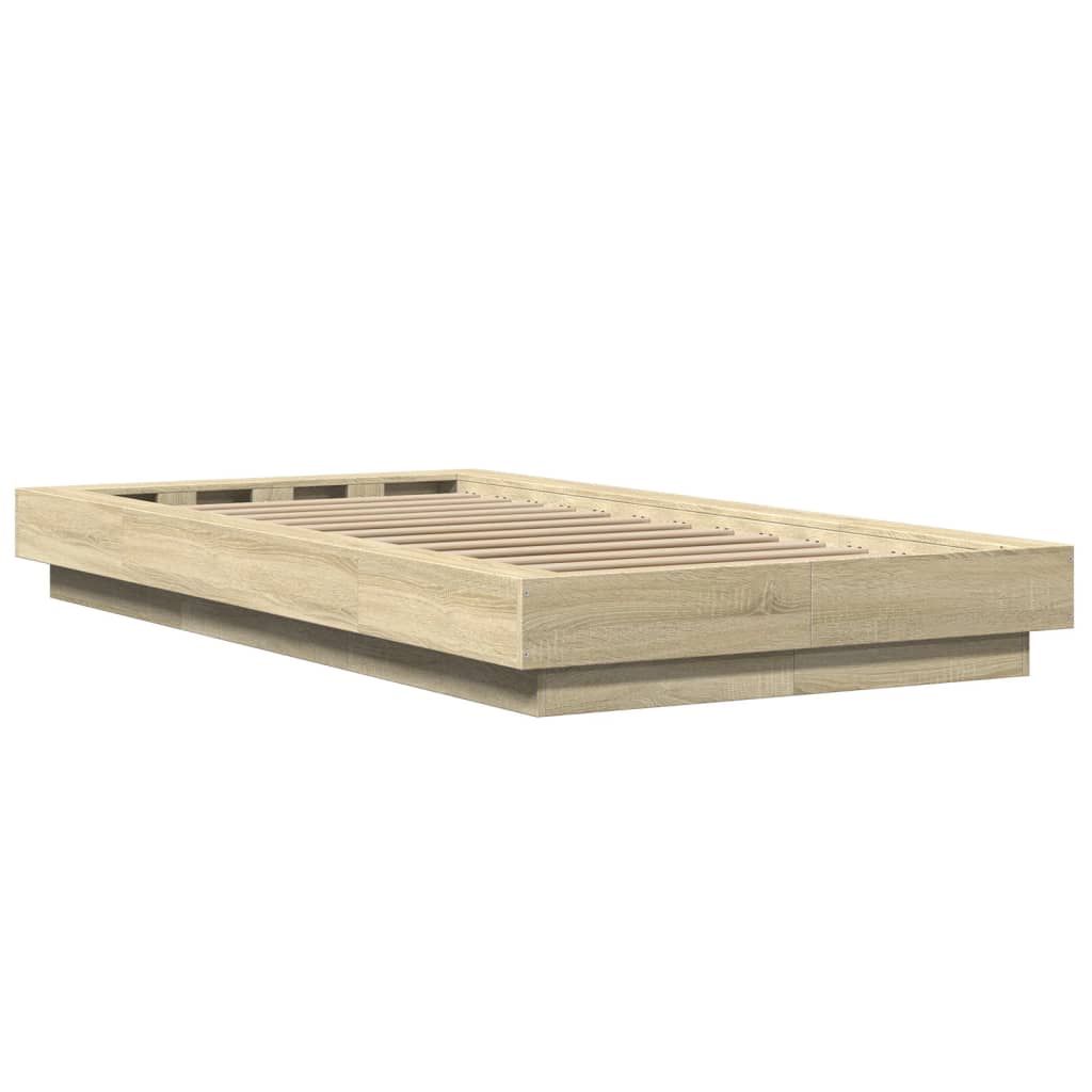 Giroletto con Luci LED Rovere Sonoma 90x200cm Legno Multistrato