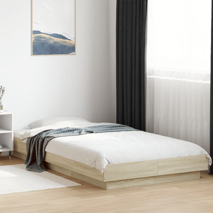 Giroletto con Luci LED Rovere Sonoma 90x200cm Legno Multistrato | homemem39