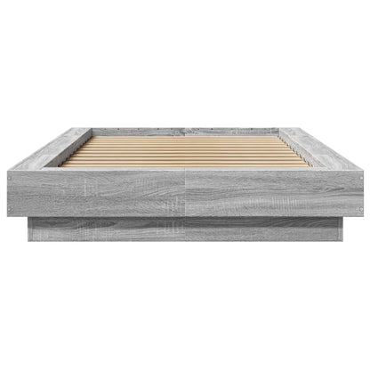 Giroletto con Luci LED Grigio Sonoma 90x200cm Legno Multistrato