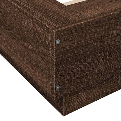 Giroletto Luci LED Rovere Marrone 90x200cm in Legno Multistrato