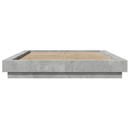 Giroletto Luci LED Grigio Cemento 135x190 cm Legno Multistrato | homemem39