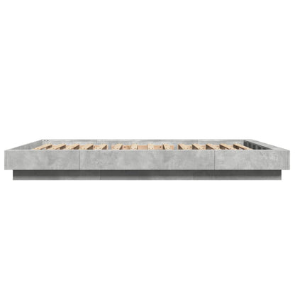 Giroletto Luci LED Grigio Cemento 135x190 cm Legno Multistrato | homemem39
