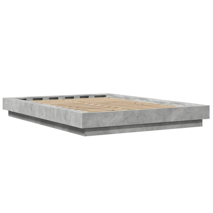 Giroletto Luci LED Grigio Cemento 135x190 cm Legno Multistrato | homemem39