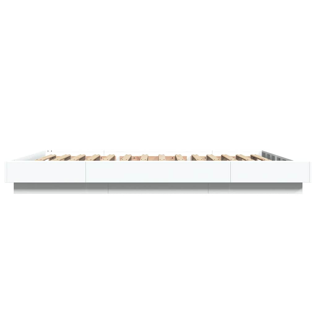 Giroletto con Luci LED Bianco 120x190 cm in Legno Multistrato