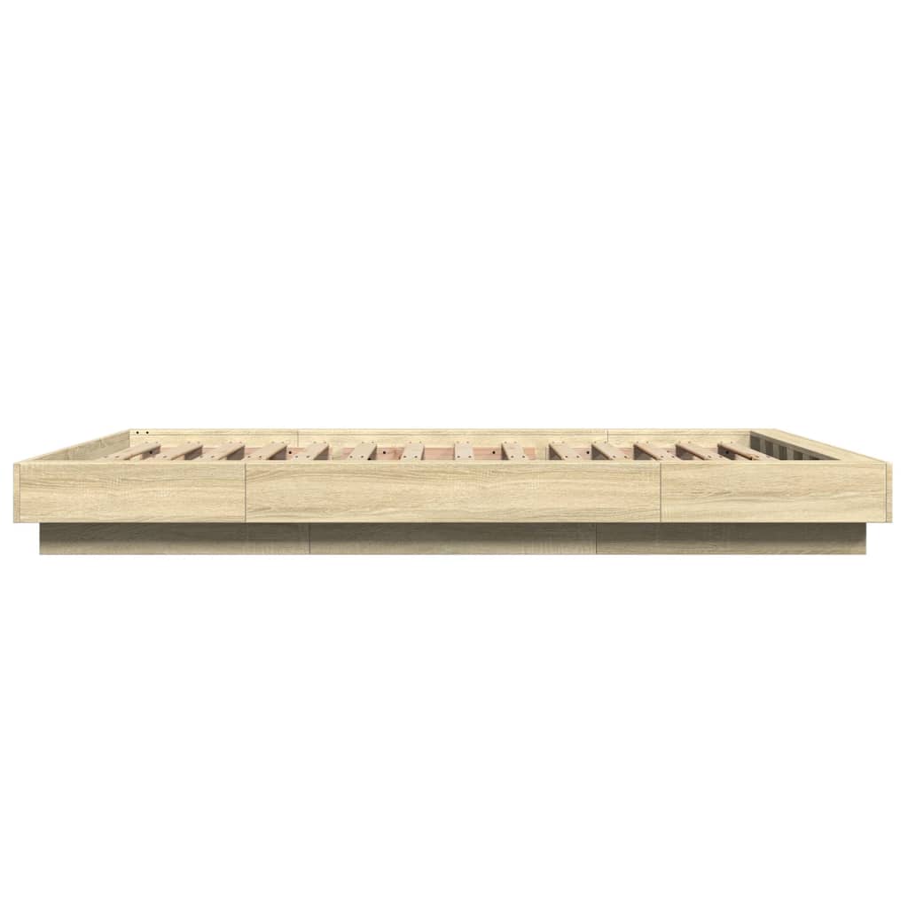 Giroletto Luci LED Rovere Sonoma 120x190 cm Legno Multistrato