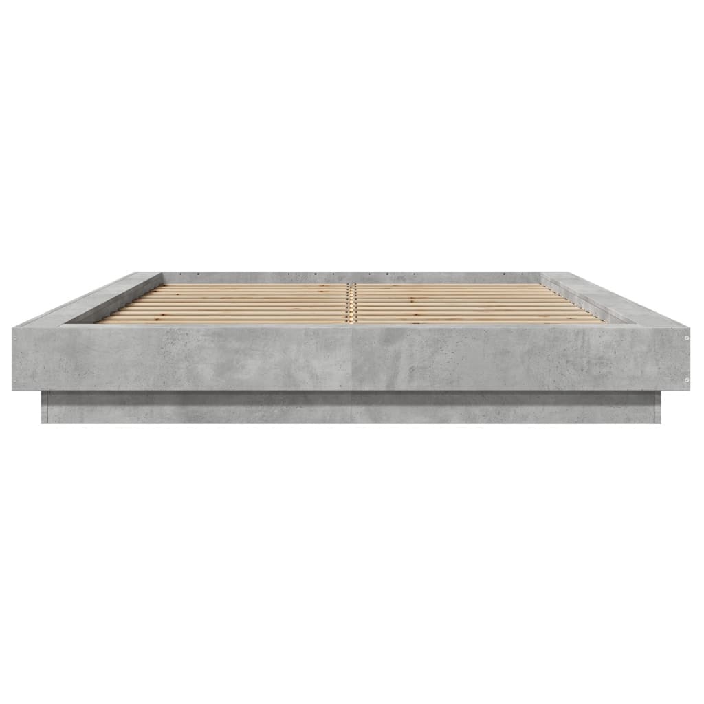 Giroletto Luci LED Grigio Cemento 120x190 cm Legno Multistrato