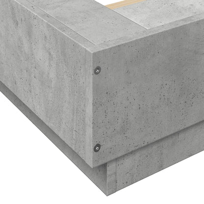 Giroletto Luci LED Grigio Cemento 120x190 cm Legno Multistrato