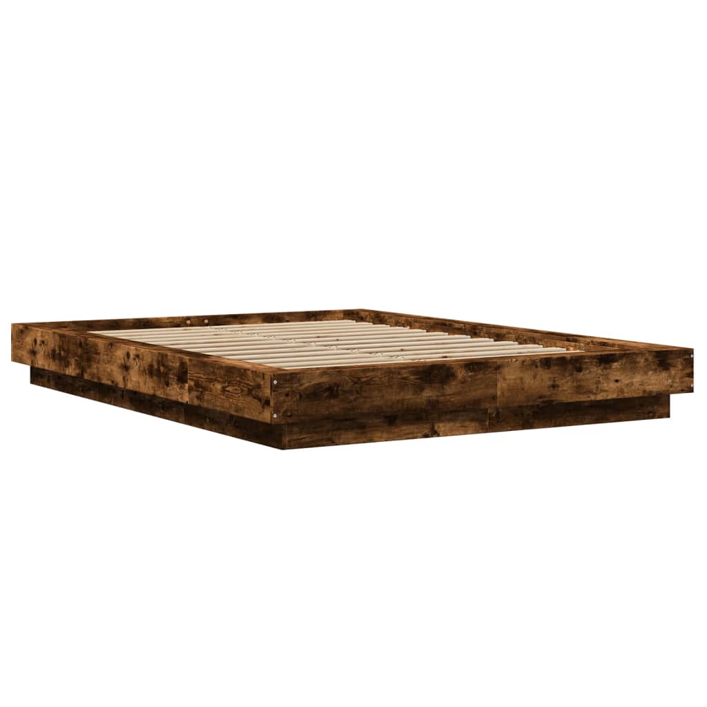 Giroletto con Luci LED Rovere Fumo 120x190 cm Legno Multistrato | homemem39