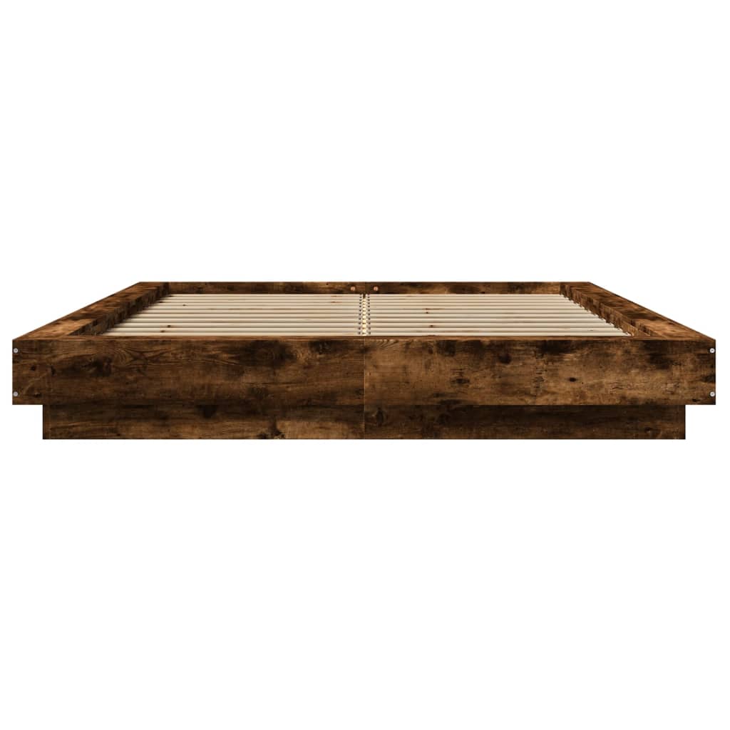 Giroletto con Luci LED Rovere Fumo 120x190 cm Legno Multistrato | homemem39