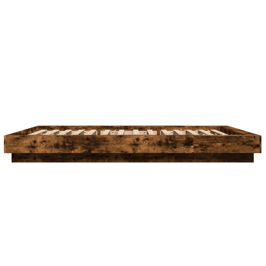 Giroletto con Luci LED Rovere Fumo 120x190 cm Legno Multistrato | homemem39