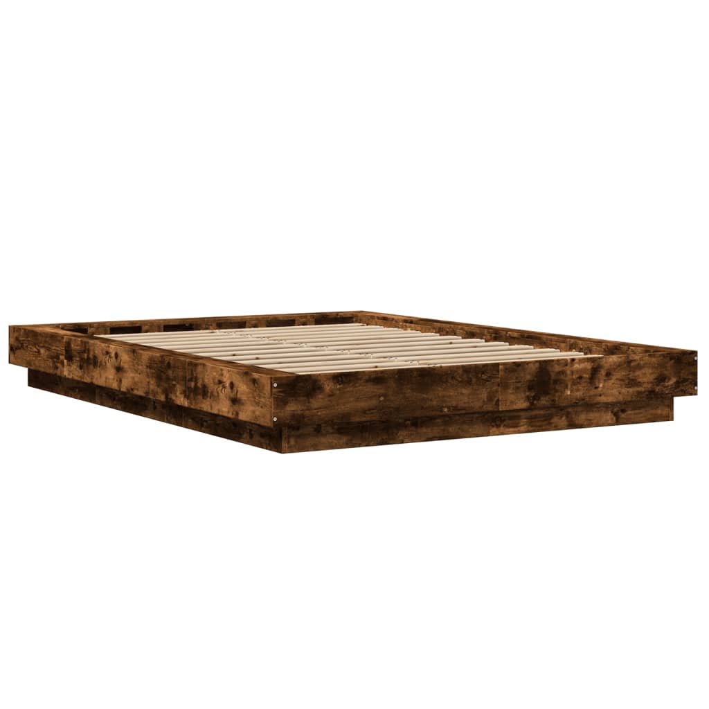 Giroletto con Luci LED Rovere Fumo 120x190 cm Legno Multistrato | homemem39