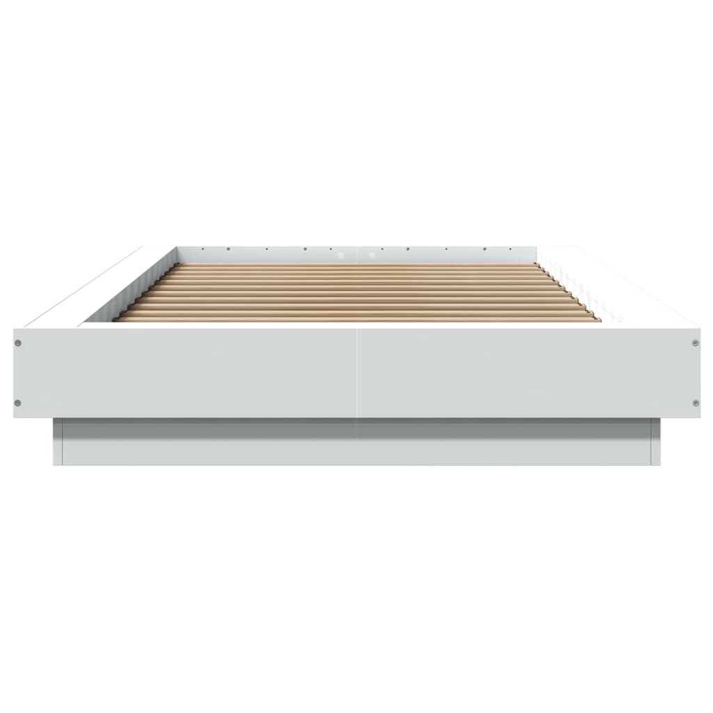 Giroletto con Luci LED Bianco 90x190 cm in Legno Multistrato | homemem39
