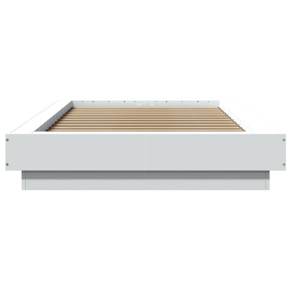 Giroletto con Luci LED Bianco 90x190 cm in Legno Multistrato | homemem39