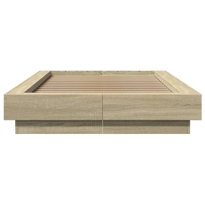 Giroletto Luci LED Rovere Sonoma 90x190 cm in Legno Multistrato | homemem39