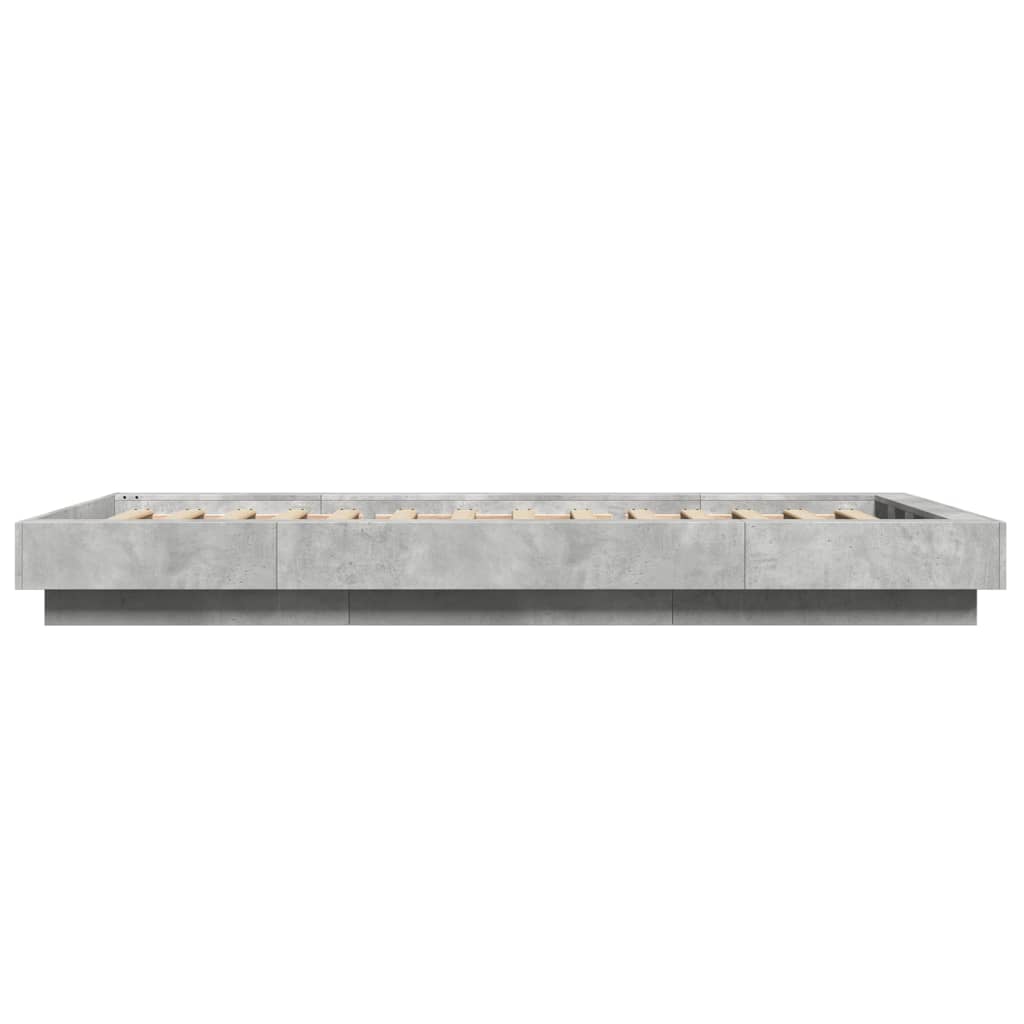 Giroletto Luci LED Grigio Cemento 90x190cm in Legno Multistrato