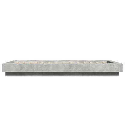 Giroletto Luci LED Grigio Cemento 90x190cm in Legno Multistrato