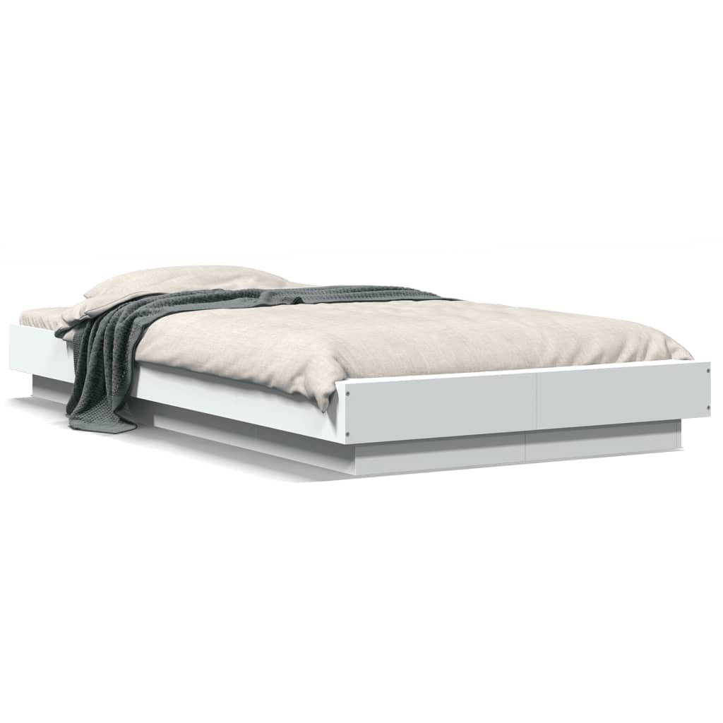 Giroletto con Luci LED Bianco 75x190 cm in Legno Multistrato | homemem39