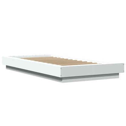 Giroletto con Luci LED Bianco 75x190 cm in Legno Multistrato | homemem39