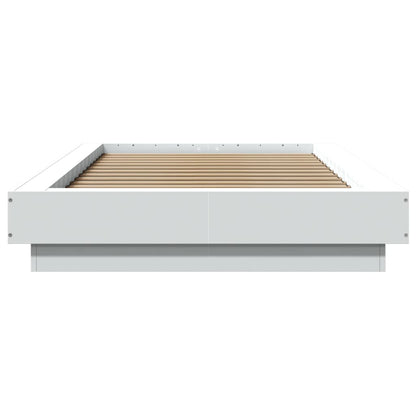 Giroletto con Luci LED Bianco 75x190 cm in Legno Multistrato | homemem39