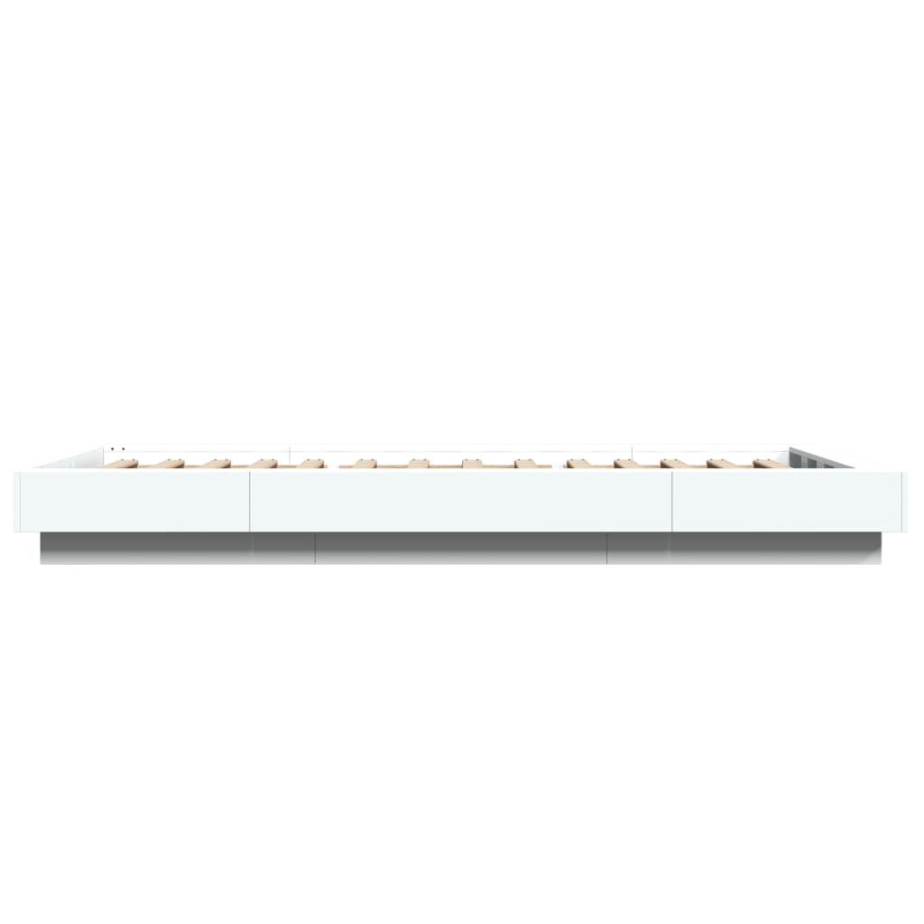 Giroletto con Luci LED Bianco 75x190 cm in Legno Multistrato | homemem39