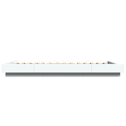 Giroletto con Luci LED Bianco 75x190 cm in Legno Multistrato | homemem39
