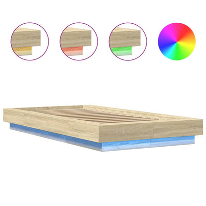 Giroletto Luci LED Rovere Sonoma 75x190 cm in Legno Multistrato | homemem39
