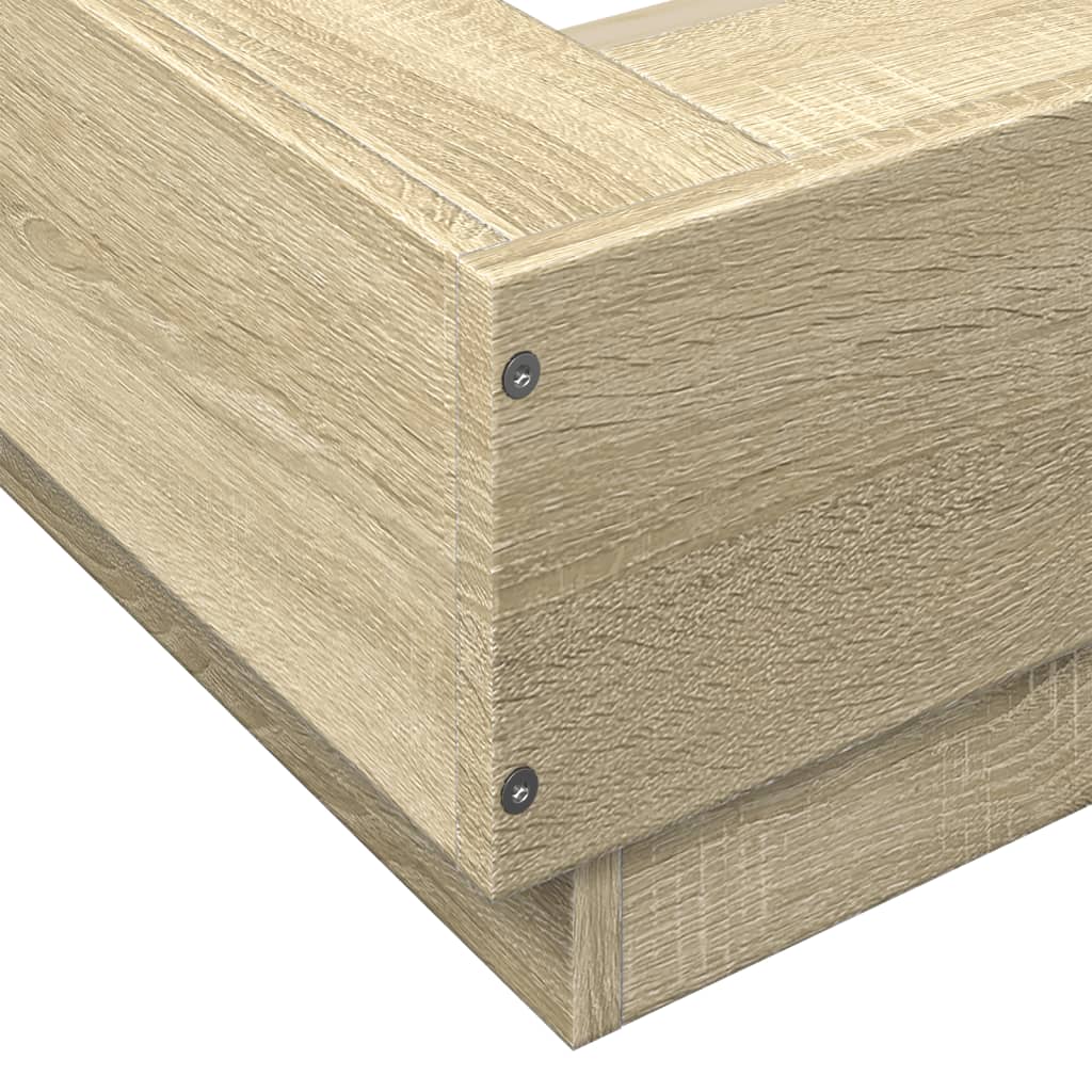 Giroletto Luci LED Rovere Sonoma 75x190 cm in Legno Multistrato | homemem39