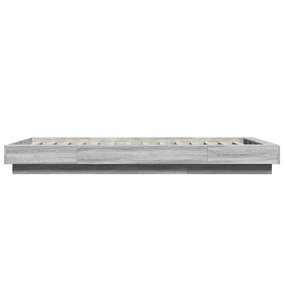 Giroletto Luci LED Grigio Sonoma 75x190 cm in Legno Multistrato | homemem39