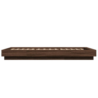 Giroletto Luci LED Rovere Marrone 75x190cm in Legno Multistrato