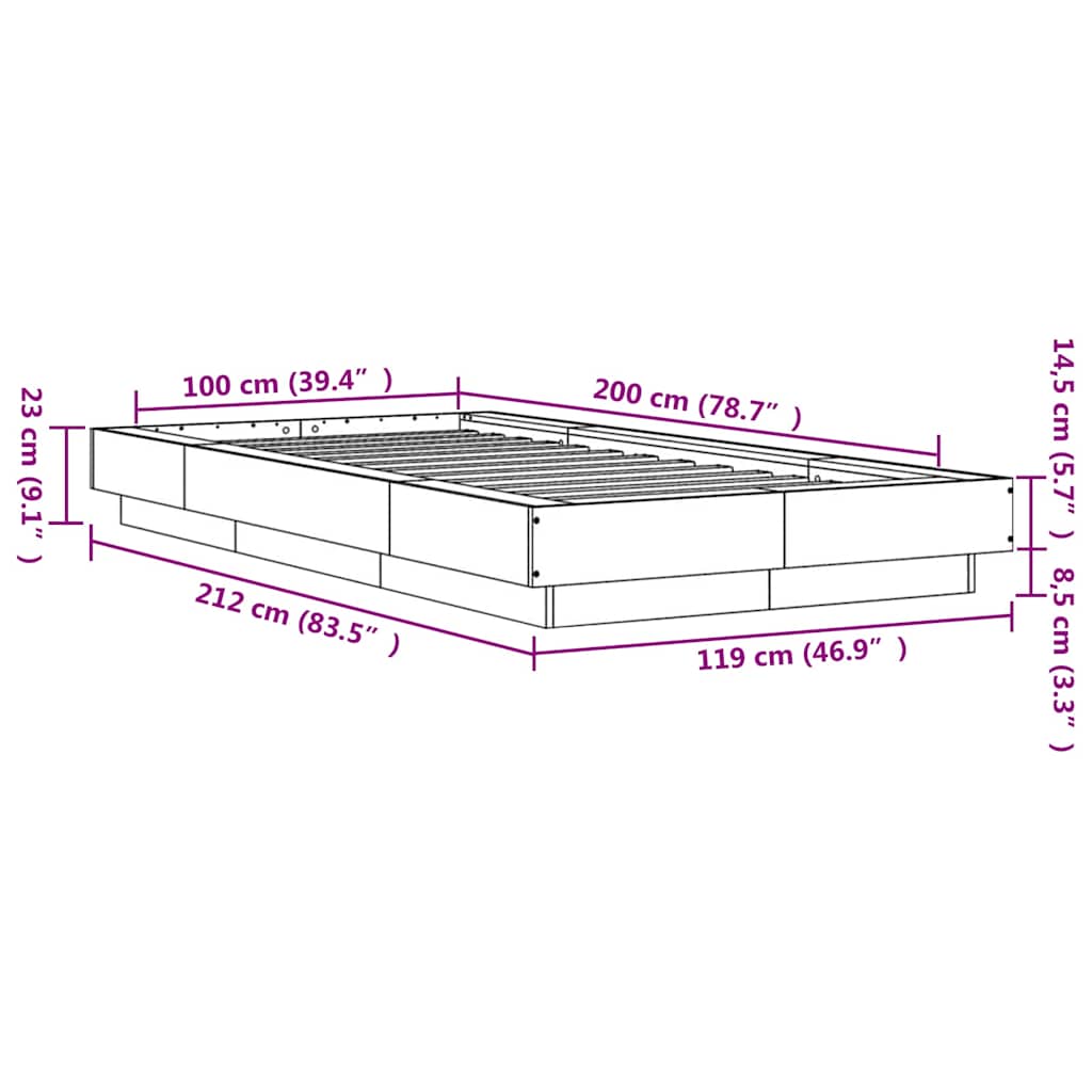 Giroletto Nero 100x200 cm in Legno Multistrato | homemem39